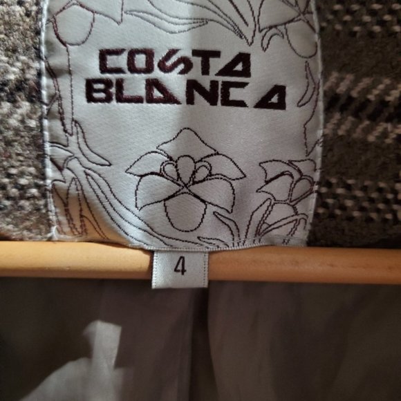 COSTA BLANCA-Canada- Plaid Peacoat- Size 4 (Wool Blend) - Picture 11 of 11